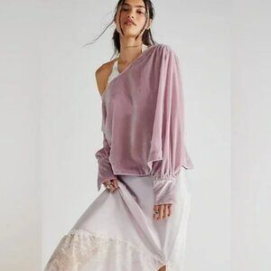 Free People Justina Velvet Lilac Top XS